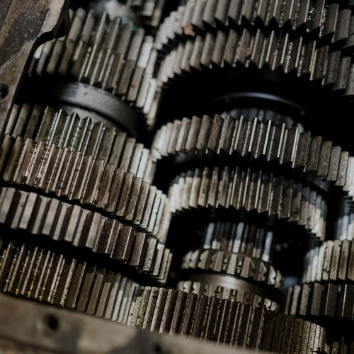 Stacked machine gears