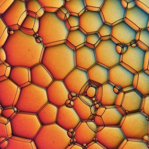 Iridescent bubble cells