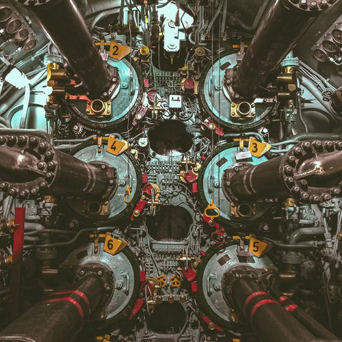 Submarine torpedo room
